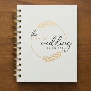 NEW J & A Homes Wedding Planner Book Gold Spiral Engagement Gift
